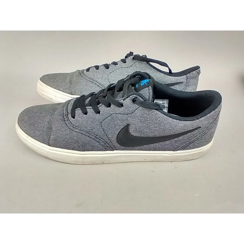 Nike SB Check‎ Solarsoft Grey Black Blue Skate Shoes 843896-004 Mens 14